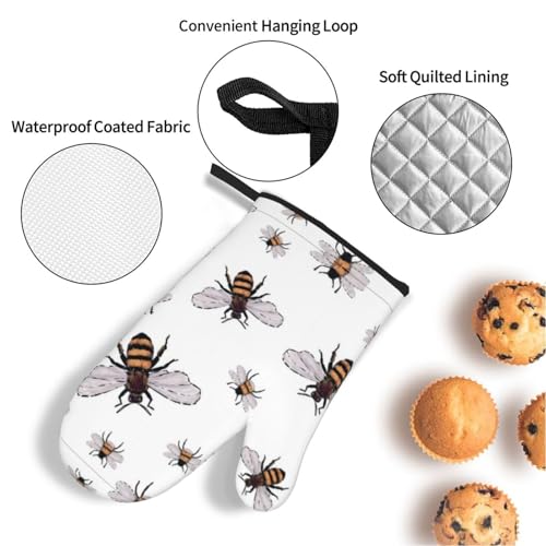 Juego de 4 piezas para hornear Funny Bees con divertidos estampados para cocina 6