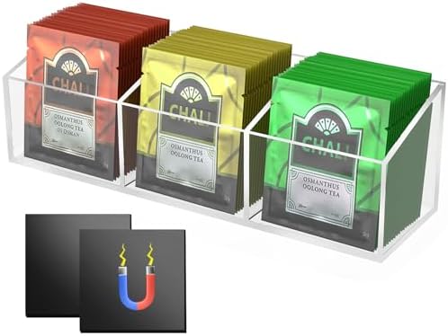 Amazon.com: JUNLYNEST Magnetic Tea Bag Organizer - 6-Piece Metal Tea ...