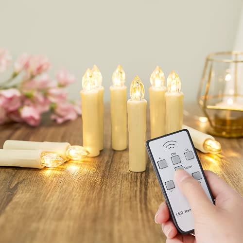 Daord 30 Pcs Flameless Led Taper Candles Battery Operated Christmas Tree Candle Lights Electric Fake Candles With Remote Timer Perfect For Holiday Home Garden Wedding Parties Decor thumb #2