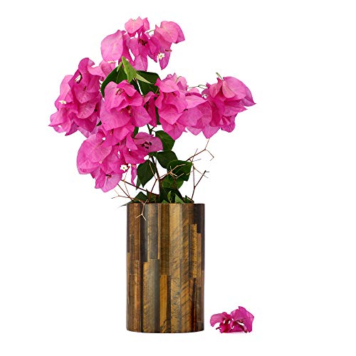 image for Queenza Flower Vase White Marble for Christmas Decor - 5 Inch Modern T