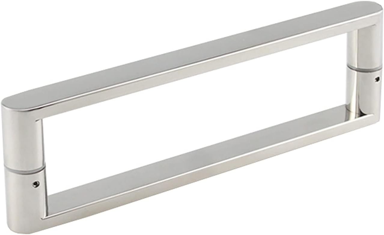 Pull Push Door Handles,SUS304 Stainless Steel Polished Chrome Finish Push and Pull Glass Door Handle Household Glass Door Hardware Accessories (Size : 200mm) (Size : 165mm)