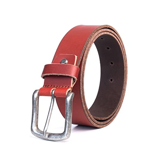 KERTZ Mens Leather Belt 38 mm Width Jeans Belts for Men Casual and Formal Wear Belt Full Grain Leather Belts