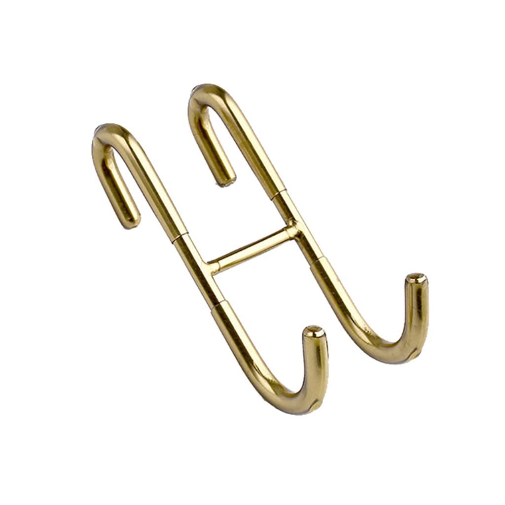 LYGXWJFC Colgador de Puerta de Vidrio sin Marco de Acero Inoxidable en Forma de S de Doble Cara para Ropa, Toalla, Limpieza de Toallas de baño (Color: D, Tamaño: 5 * 12 cm)