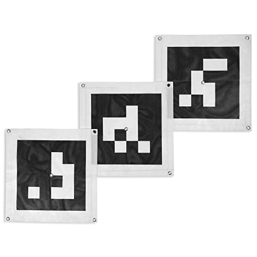 Image of Sky High Bull's-Eye (24 inchx24 inch) AprilTags 16-bit (4x4 Array) UAV Drone Ground Control Points (GCPs) /Aerial Targets for Mapping & Surveying (10 Pack) | Center Eyelet | RealityCapture Compatible