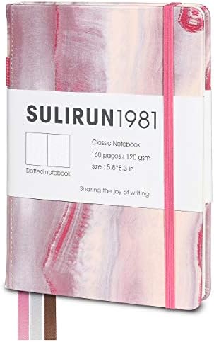 Dotted Bullet Grid Journal Notebook,Classic A5 PU Faux Leather Hardcover Notebook, Thick Paper With Inner Pocket,Suitable For School Office Supplies,5.8 X 8.3 Inches,160 Pages (Matte Purple, Dotted)