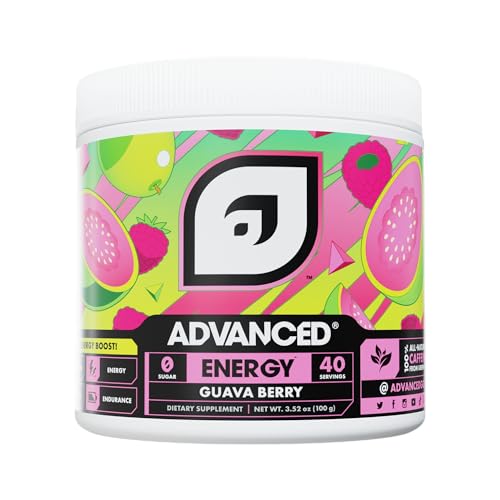 Image of Advanced Energy - Energy Boosting Formula with Electrolytes for Hydration - L-Theanine to Combat Jitters - Sugar Free & Keto Friendly - No Maltodextrin (40 Servings) (Guava Berry)