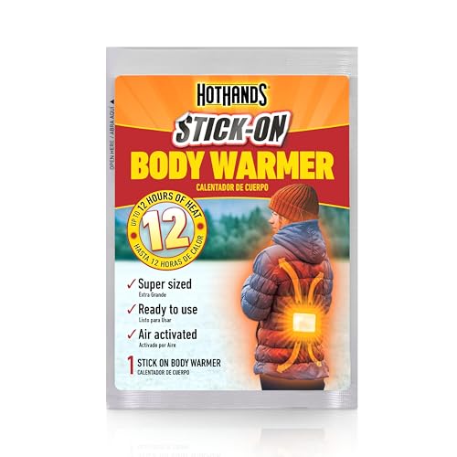 HotHands 12 Hour Adhesive Body Warmers - Bulk Value Pack of Air Activated Warmers - 20 Individual Warmers - Up to 240 Hours of Consistent Heat - On The Go Warmth for Cold Weather Activities