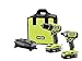 Ryobi 18-Volt ONE+ Lithium-Ion Cordless Brushless Drill/Driver-Impact Driver 2-Tool Kit w/(2) 1.3 Ah Batteries, Charger,