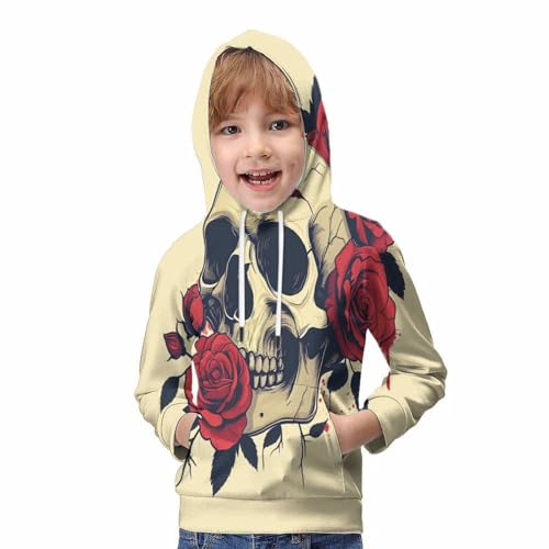 Sweat tête de mort enfant imprimé 3D sweat-shirt à capuche hiver - 5