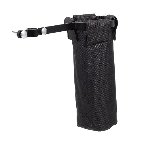 SUPVOX Practical Drumstick Holder Bag Drumstick Storage Barrel Metal Frame Oxford Fabric Black