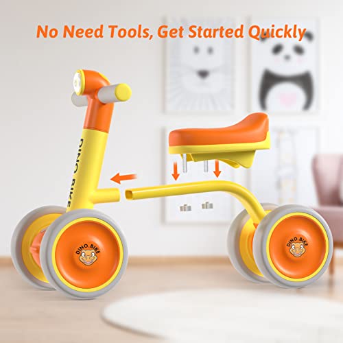 Ronstone Baby Balance Bike 1+ Year Old Girls Boys - 12-24 Months Toddler Balance Bike With Night Lamp- 4 Silence Wheels Baby Bikes - Ride On Toys For Kids First Bike Gift (Orange) #TOP7