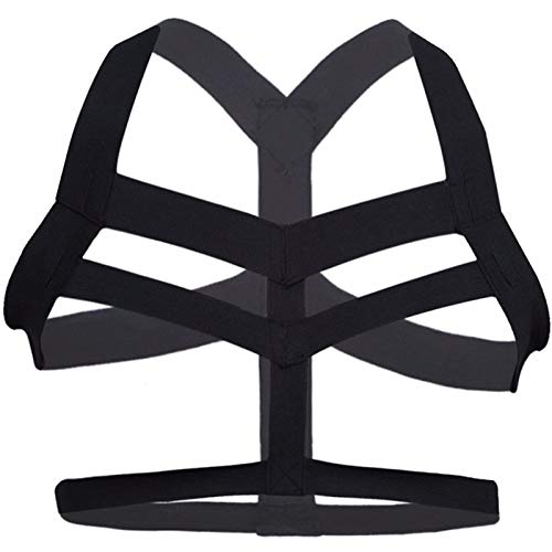 ZUYPSK Männer Brust Harness Body Stretch Harness Nylon Geschirr Dessous Clubwear Herren erotik Unterwäsche (Schwarz) Cover