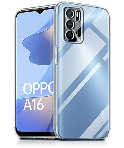 Image of WOW IMAGINE Crystal Clear Transparent Back Case Cover for Oppo A16 | Full Device & Camera Protection Shockproof TPU Silicone Back Cover Case - Transparent