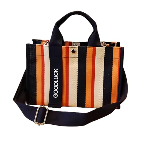 Image of Canvas Crossbody Shoulder Bag for Women, Sling Tote with Handles & Removable Strap, Fanny Pack Travel Handbag