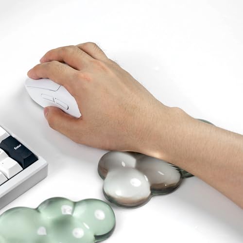 Ergonomic Gel Keyboard and Mouse Wrist Rest Set – Green Cloud Wrist Rest for Computer Keyboard 60%/68%/75%, Comfort & Support for Typing and Gaming by Sumgsn - Image 6