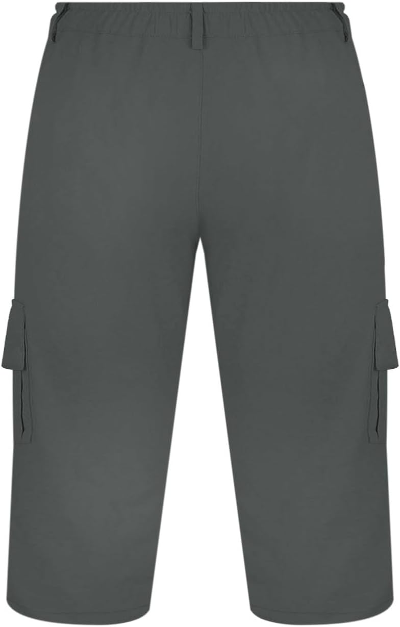 ABABC Cargo Shorts for Men Button Down Waist Athletic Hiking Short Casual Outdoor Work Cargo Shorts with Multi Pockets