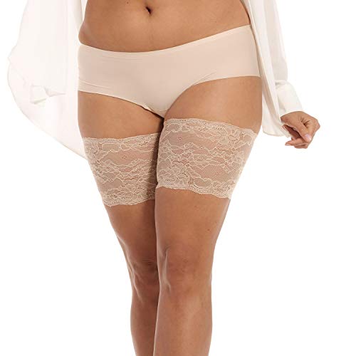 Magic Bodyfashion Damen Be Sweet to Your Legs Lace Halterlose Strümpfe, Beige (Latte 300), 36 (Herstellergröße: Medium)