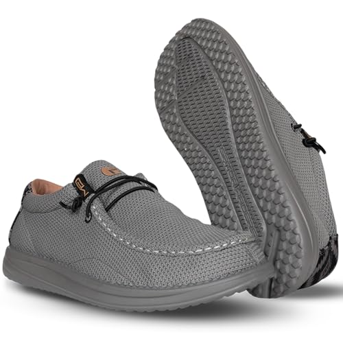 Gator Waders Mens Casual Shoes Mens Loafers & Slip-Ons Camp Shoes with No-Tie Laces -Arch Support Boat Shoes for Everyday Wear