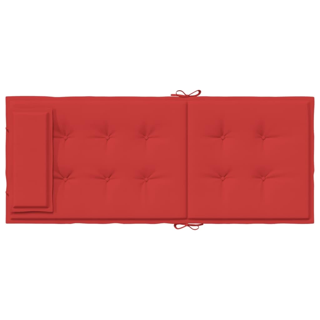 Homgoday Cojines Silla Exterior Rojos 120x50 cm - Oxford Impermeable, Fibra Espuma, Alta Resistencia, 6 Unidades