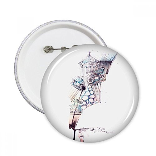 Pins bâtiment aquarelle style baroque déco vêtement créative au quotidien