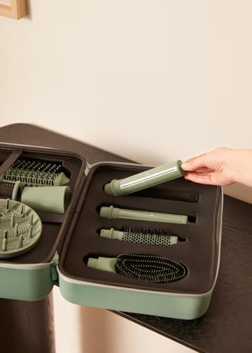 CREATE/ION STYLER PRO ADVANCE/Cepillo de aire secador y moldeador iónico 8 en 1 cerámico verde sage/Motor DC Brushless, 2 velocidades, 3 temperaturas, función frío, estuche de almacenaje, 1400W - imagen 3