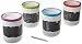 Vikalis Premium Ceramic Mason Jars - Practical & Beautiful Canister Set - 4-Piece Mason Jars - Reusable Chalkboard