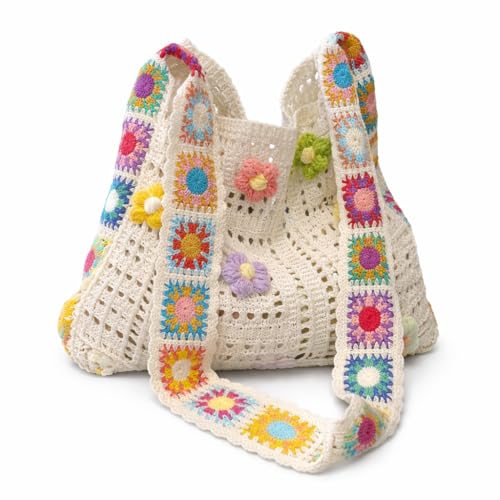 Bolso Tote de Crochet Boho para Mujer miniatura 1