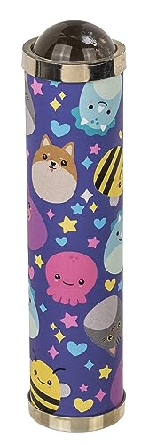 MIJOMA Nostalgisches Kaleidoskop – Für Kinder & Erwachsene – Fantastische Farben, Muster & Landschaften – Papier, Glas, Zinn – 14 cm lang Ø3,5 cm – Perfekt als Mitbringsel & Spaß (Kawaii Animals)