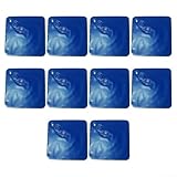 10 PVC-Poolabdeckungs-Gewichtssäcke mit integrierten Haken, entworfen für oberirdische Pools, um ein Verschieben und Anheben zu verhindern (Dunkelblau)