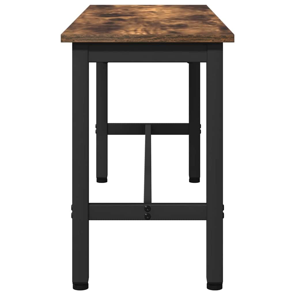 vidaXL Panchina da Pranzo 2 PCS Rovere fumé 100 x 32,5 x 48,5 cm, Panchina da Pranzo alla Moda, Regolabile, Rettangolare, Design Minimal, Seduta Moderna, arredo per Interni