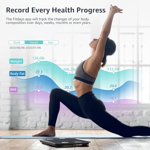 Posture Scale for Body Weight, Digital Bathroom Smart Scale, 13 Body Composition Analyzer Sync Weight Scale BMI Health Monitor Sync Apps 400lbs - Black by Posture - Image 3