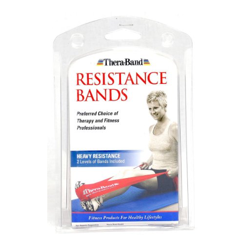 Thera-Band® Übungsbänder im Set STARK, schwer - blau/schwarz, 2 x 1,50 m Länge