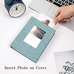 Spbapr Small Photo Album 4x6 Photos, 2 Pack Linen Cover Mini Photo Book, 26-Pockets Holds 52 Vertical Pictures, Artwork or Postcards Storage Turquoise - Image 5