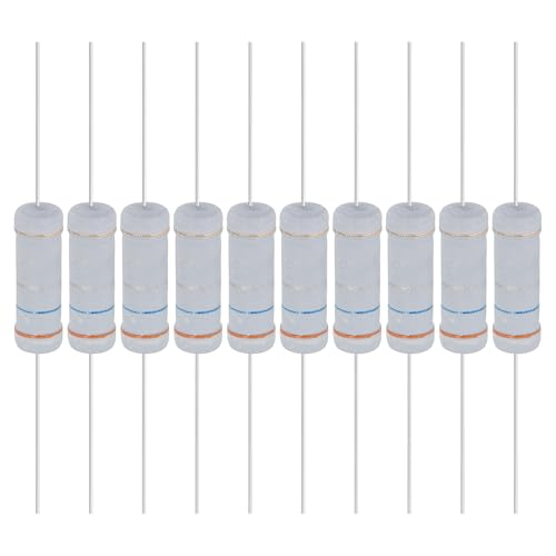 YOKIVE 10 Pcs 0.36 Ohm 5 Watts Metal Oxide Film Resistor, 5% Tolerance Resistor Axial Lead | Flame Proof for DIY Electronic Circuits, Audio-Video Projects