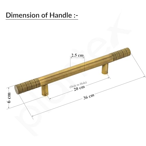 Image of Plantex Heavy Duty Main Door Handle /Door & Home Decore /14 Inch Main Door Handle /Pull-Push Handle - Pack of 1 (Brass Antique) - 3 Years Warranty