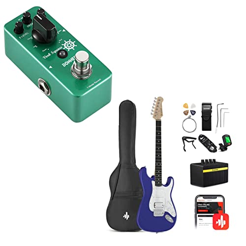Donner Dst-100L 39 Inch Electric Guitar Beginner Kit With Donner Reverb Guitar Pedal, Verb Square Digital Reverb 7 Modes #TOP6