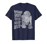 Star Wars Classic R2-D2 Droid Outline Words of Wisdom T-Shirt