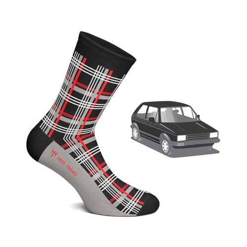 Boostnatics Heel Tread Car-Inspired Socks – Sport Turbo Hatch Hatchback GT German Style (Large (US 8-12))