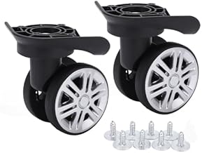 Luggage Wheels 1 Pair Luggage Spinner Wheels Luggage Wheels Replacement Silent Double Row Luggage Wheels