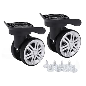 BAFOVY Modische Kofferrollen mit Mehreren Schrauben für die Installation, Rollen für Koffer nachrüsn, kofferrollen ersatzrollen für beibye