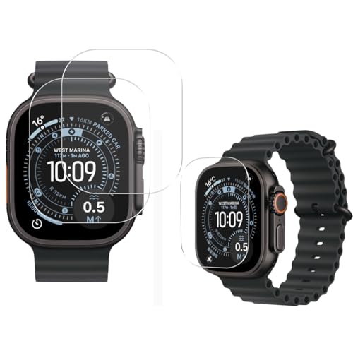 �Ή� Apple Watch 49mm Ultra 3 2025 �K���X�t�B���� �y3���Z�b�g�z Apple Watch 49mm Ultra 2 2023 / Ultra 2022 �t�B���� ���Y���Ɏq�f�ސ� �t���ی� �t�B���� �������� �����ߗ� �w��