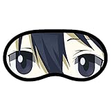 Swords Onlines Kirito Anime Sleep - Máscara de ojos súper suave, sombra de ojos, ayuda para dormir con correas ajustables