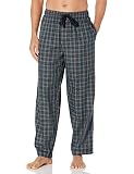 Van Heusen Herren Twill Woven Printed Sleep Pant Pyjamaunterteil, Black Plaid, Small
