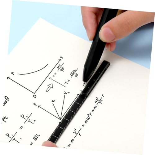 Bolígrafos de Gel Abaodam con regla 5 pcs tinta negra para estudiantes miniatura 5