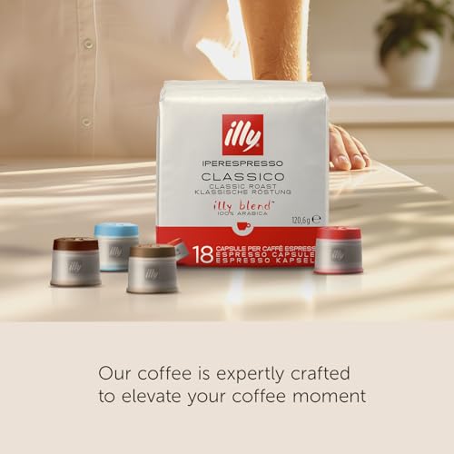 Image of illy Coffee IperEspresso Capsules, Colombia Single Origin Medium Roast Coffee Pods, 100% Arabica, Premium Italian Blend, 18 Count, 1 Pack