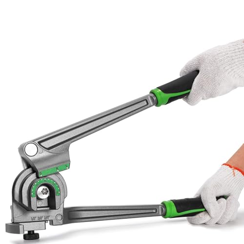 Tube Bender, 3 in 1 Tubing Bender, 1/4” 3/8” 1/2” HVAC Copper Aluminum Tubes Bending Tool for Copper, Brass, Aluminum and Thin Steel Pipes