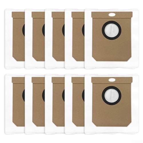 Donkivvy 10 Pack Replacement Dust Bags Fits Hoover HG4 Hydro / HG4 Hydro Pro Robot Vacuum Cleaner, Large Capacity Non-woven Fabrics Dust Bags