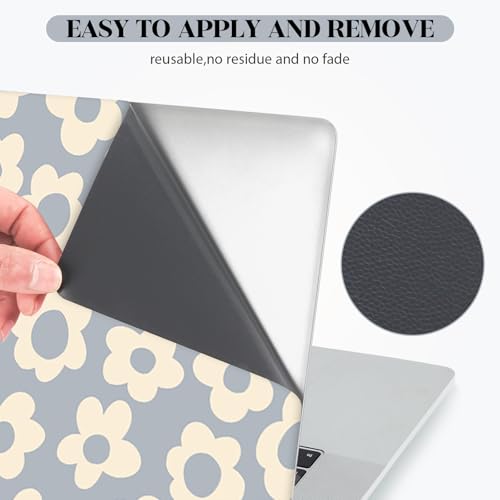 Image of 12 13 13.3 14 15 15.4 15.6 inch Laptop Skin Sticker Protector Cover Decal, Blue Flower Laptop Notebook Vinyl Skin Sticker Cover Personalized Soft Art Case