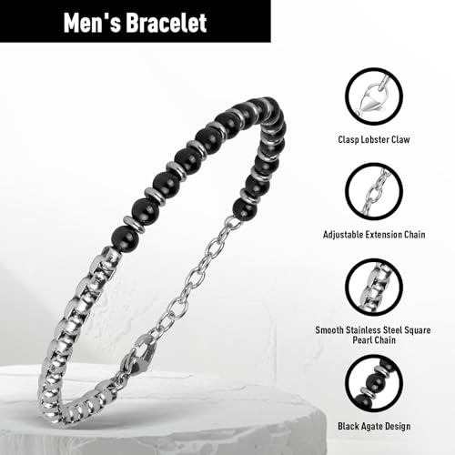 Pulsera ajustable de cuentas en acero acero inoxidable miniatura 3