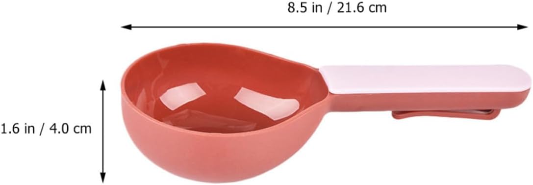 2pcs Abs Pet Food Scoop with Sealing Clip Portable Multifunctional image 2